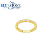 18K Gold Plated Cubic Zirconia Ring - Sz. 6